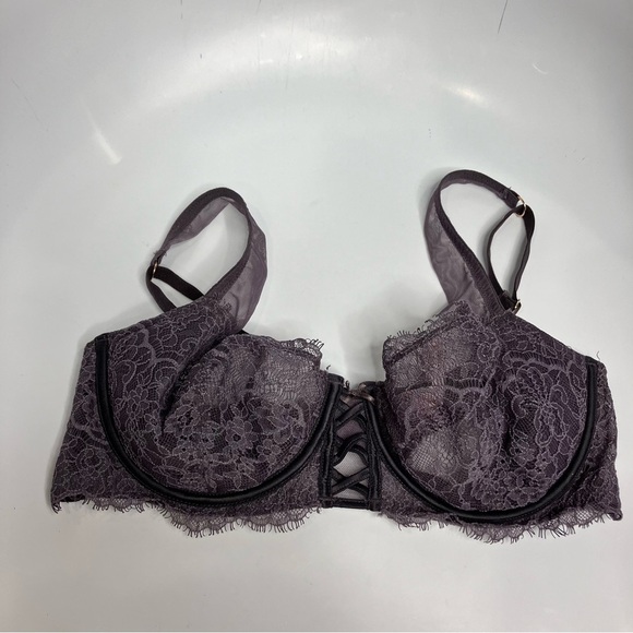 Victoria’s Secret Dream Angels push up without padding lace bra purple size 36C - Picture 1 of 8